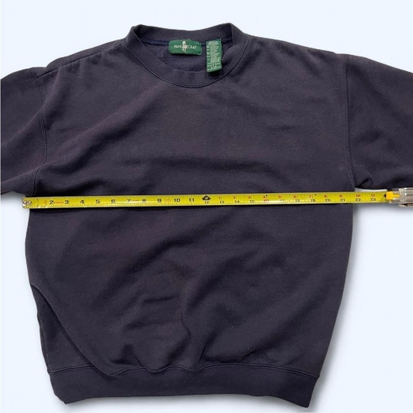 90s Vintage Hunt Club Navy Blue Crewneck Sweatshirt Preppy Medium - Picture 3 of 7